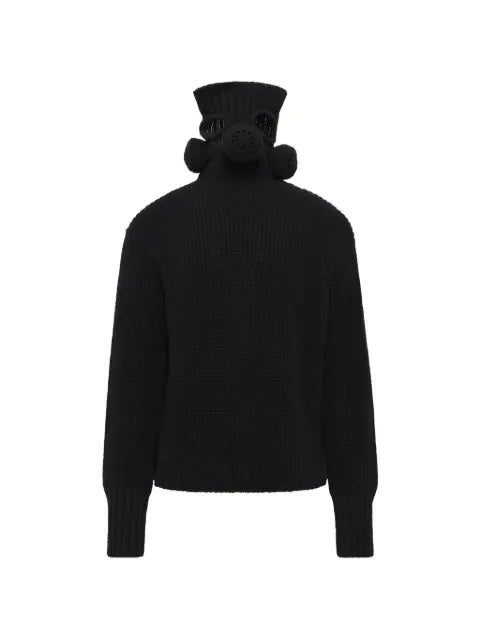 Doublet gas-mask-motif sweater
