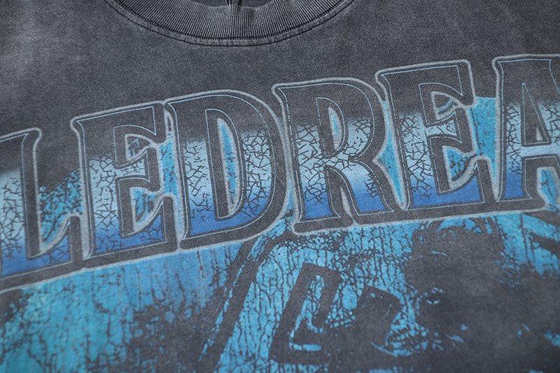 VALE USA Washed Black Graphic T-Shirt